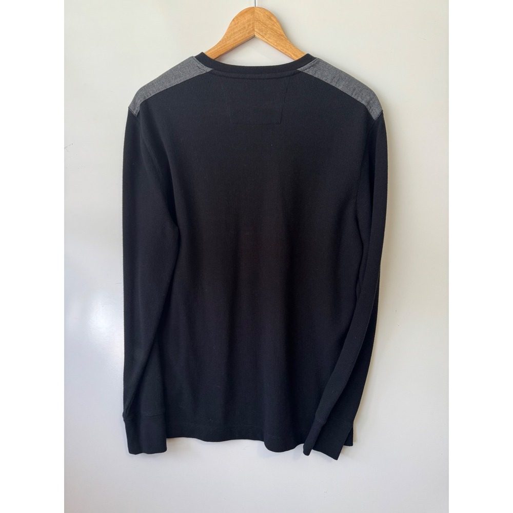 Banana‎ Republic Henley Shirt Long Sleeve Gray Shoulder Detail Size L - Picture 3 of 5